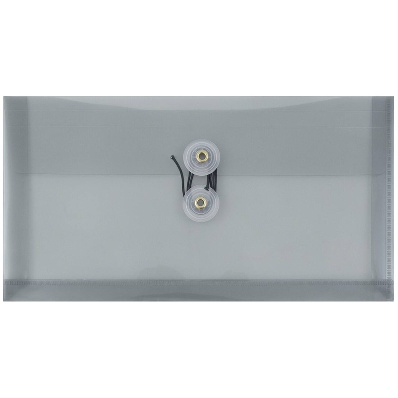 JAM Paper #10 Plastic Envelopes with Button & String Tie Closure, 12ct.